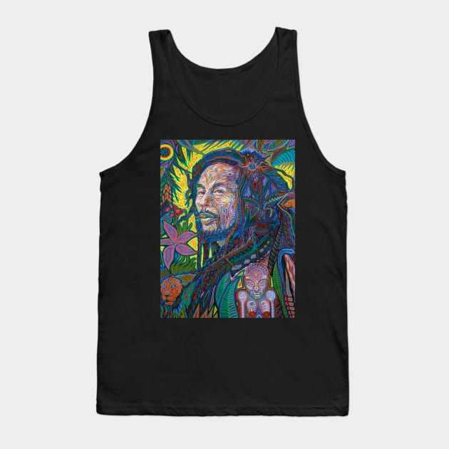 Psychedelic Reggae Rock Portrait Tank Top by sandersart